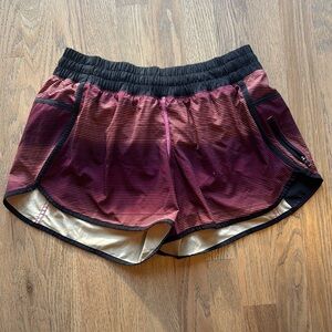 Lululemon Athletica Black and Red Athletic Shorts Lightweight Moisture-Wicking